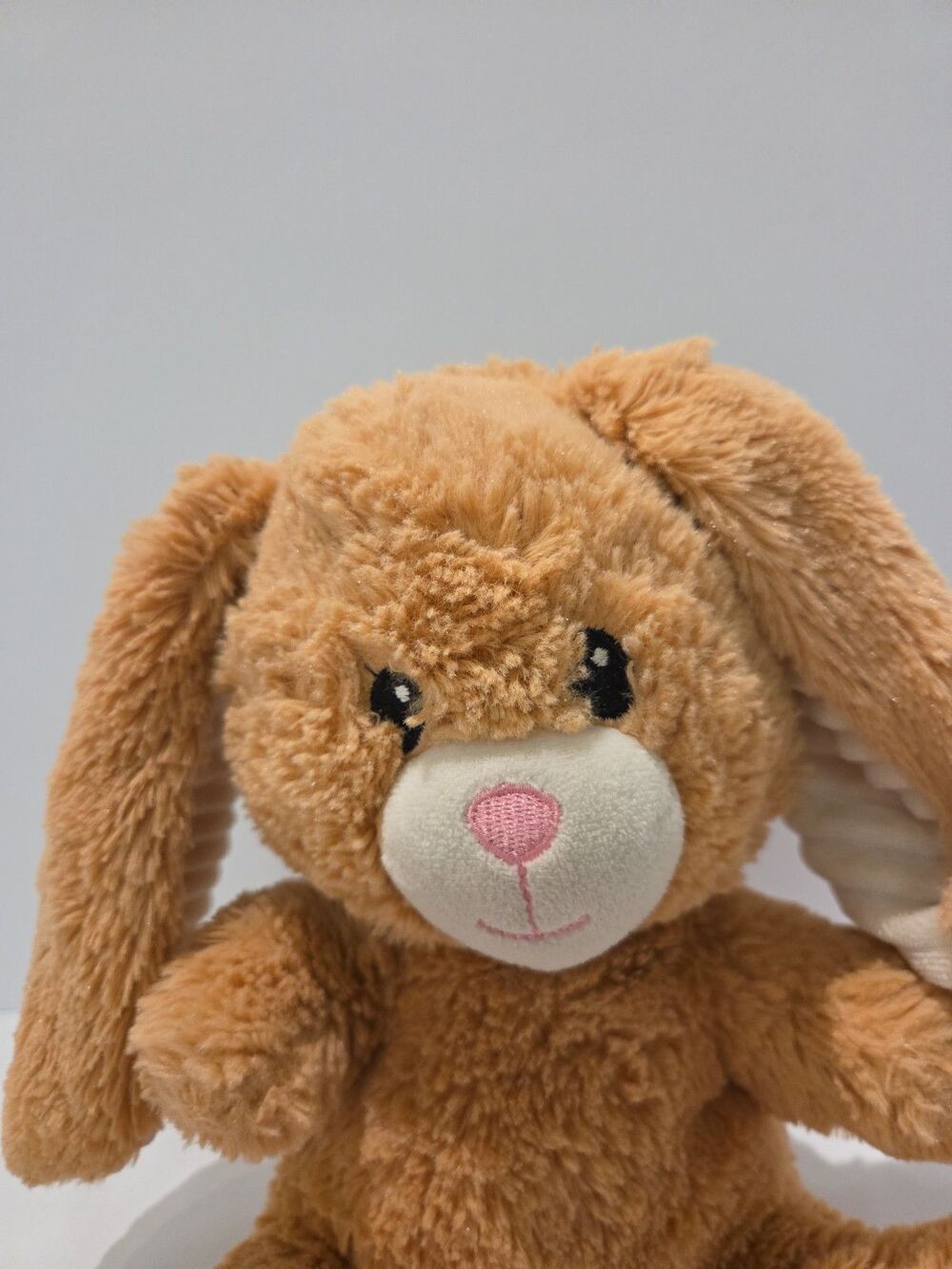 Spark Create Imagine Brown Plush Rabbit Crinkle Feet Rattle Easter - Picture 3 of 9